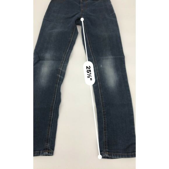 Cherokee Girl’s Faded Blue Denim Elastic Skinny Jeans Kid’s Youth Size 12 - Picture 2 of 7